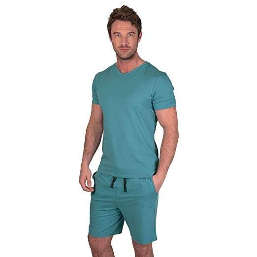 Light & Shade Men's Lsset011-lsset012 Pyjama Set, Blue