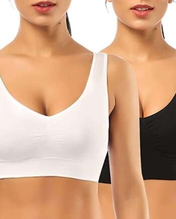 SIMIYA Super Comfort Bra, Womens Sports Bras Removable Pads Plus Size Sleep Bras for Girls in Yoga Bralette Leisure Stretch Crop Tops Vest