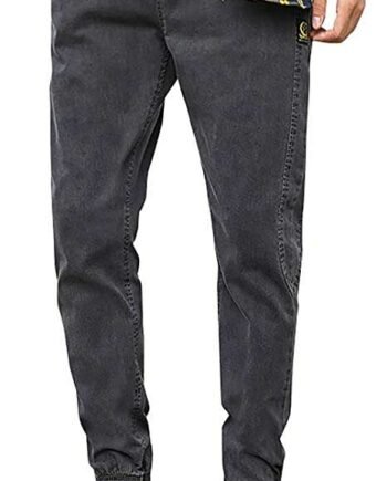 STARNEAK Men's Joggers Denim Jeans Elastic Waist Casual Pull On Pants