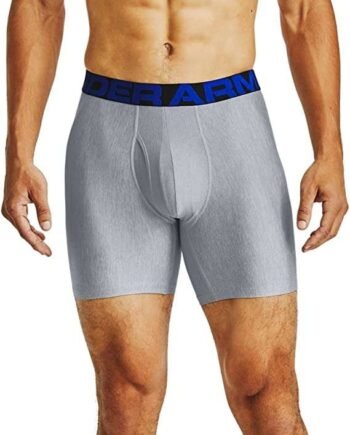 Under Armour Tech 6in 2 Pack, Men's Boxer Briefs Offering Complete Comfort, Fast-Drying Men's Underwear Men
