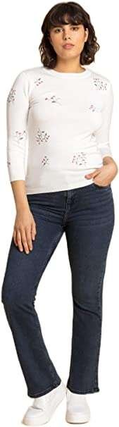 Roman Originals Bootcut Jeans for Women UK - Ladies 29" Stretch Denim Trousers Spring Summer Everyday Essential Evening Vacation Work Holiday Smart Casual