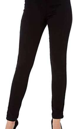 Roman Originals Jeggings for Women UK Jean Ladies Stretch Trousers Denim Leggings High Waist Rise Pull On Skinny Straight Leg Soft Pants Flattering Smart