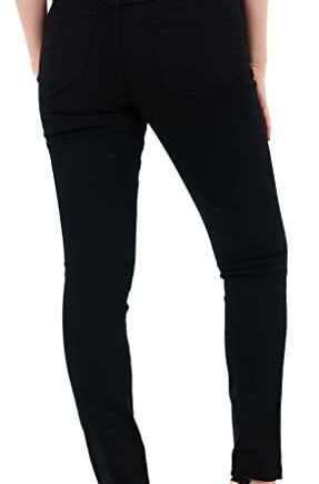 M17 Women Ladies High Waisted Denim Jeans Double Button Casual Cotton Trousers Pants with Pockets