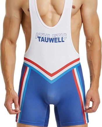 YUFEIDA Men's Sports Shirts Active Undershirts One Piece Boxer Singlet Wrestling Bodywear Active Base Layers Bodysuit