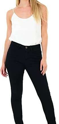 M17 Women Ladies High Waisted Denim Jeans Skinny Fit Casual Cotton Trousers Pants with Pockets