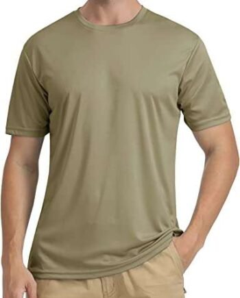 TACVASEN Men's T-Shirt Short Sleeve Swimming Tops Sun Protection Outdoor Shirts Lightweight Sport Tee Shirt