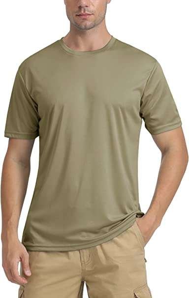 TACVASEN Men's T-Shirt Short Sleeve Swimming Tops Sun Protection Outdoor Shirts Lightweight Sport Tee Shirt