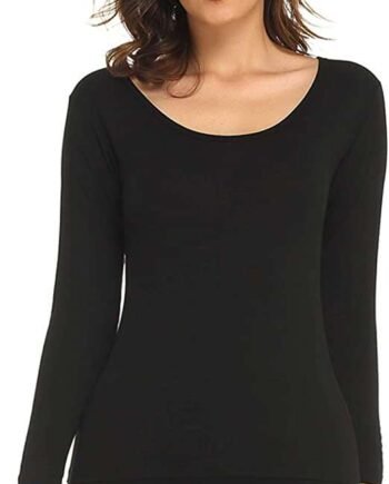Mcilia Women's Ultrathin Modal Round Neck Long Sleeve Thermal Top/Shirt