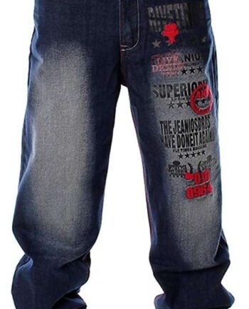 LUOBANIU Men's Baggy Jeans Hip Hop Jeans Loose fit 90s Vintage Cargo Pants Baggy Fit Denim Pants Fashion Dance Skater Skateboard Pants