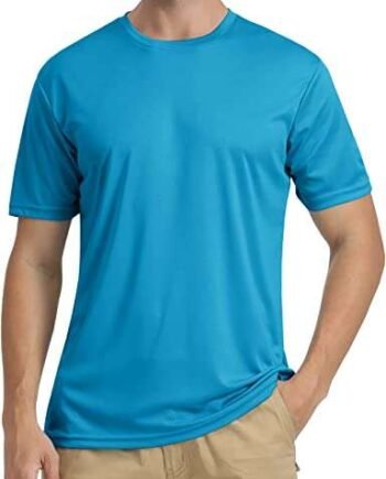 TACVASEN Men's T-Shirt Short Sleeve Swimming Tops Sun Protection Outdoor Shirts Lightweight Sport Tee Shirt