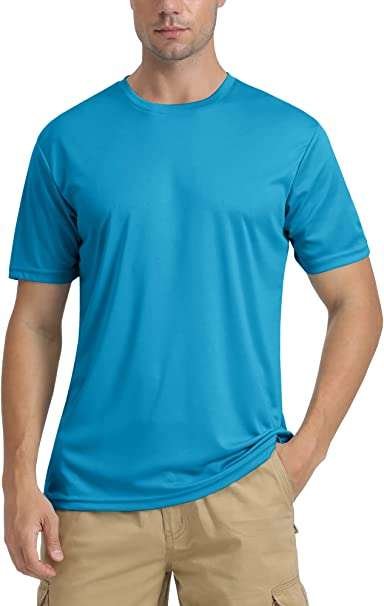 TACVASEN Men's T-Shirt Short Sleeve Swimming Tops Sun Protection Outdoor Shirts Lightweight Sport Tee Shirt