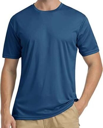 TACVASEN Men's T-Shirt Short Sleeve Swimming Tops Sun Protection Outdoor Shirts Lightweight Sport Tee Shirt
