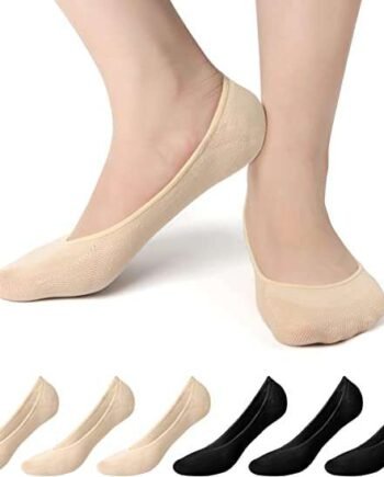 No Show Socks for Women - 6 Pairs Non Slip Invisible Socks Women, Cotton Ultra Low Cut Liner Socks Ladies Trainer Sneaker Socks Shoe Liners for Loafer Flats Boat Shoes UK Size 5.5 to 8