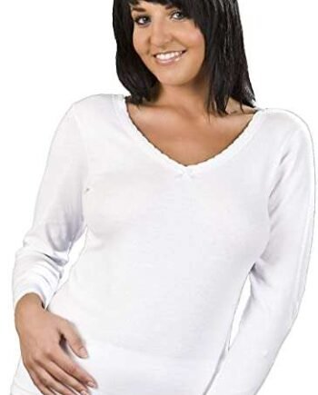 Ladies Thermal Vest Underwear Long Sleeve Womens Special Comfort Top Winter Warm