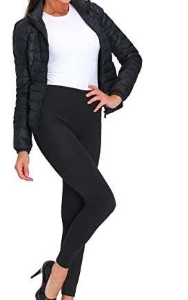 FUTURO FASHION Womens Thermal Winter Leggings for Women UK Fleece Lined Pants Elastic Waisted Daily, Yoga, Gym and More Women's Leggings