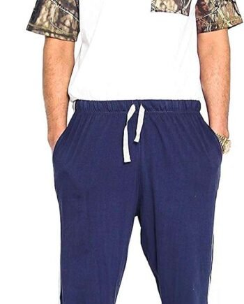 Mens Lounge Pants Plain Nightwear Elasticated Waist Striped Jog Jogging Tracksuit Bottoms Poly Cotton Pyjama Pjs Joggers Jersey Sleepwear Casual Gym Lightweight Loungewear