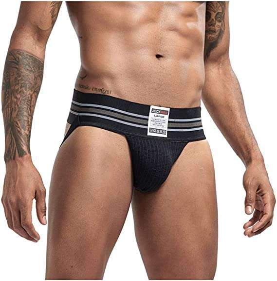 JOCKMAIL Sexy Men Jock Strap Athletic Jock Strap Supporter Thongs and G Strings Wide Belt Sexy Underwear