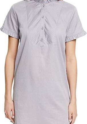 ESPRIT Women's Jaquard Stripe Nw Bci Ns S-SLV Night Shirt