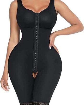 FeelinGirl Women's Full Body Shapewear Fajas Tummy Control Body Shaper for Women Women's Shapewear Crotchless Hook and Eyes