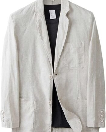 BESTORI Men's Linen Blazer Suit Jackets One Button Lightweight Sport Coat