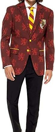 OppoSuits Red Harry Potter Suit - Gryffindor - Slim Fit - Halloween Costumes for Men - Includes Matching Blazer Jacket, Pants & Tie