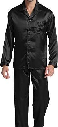 Tony & Candice Men's Sleepwear Classic Satin Pyjama Set, Nightwear