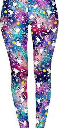 Kukubird Trendy Cute Llama Design Women's Yoga Leggings Gym Fitness Running Pilates Stretchable