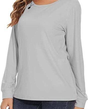 SMENG Ladies Thermal Tops Long Sleeve Plain Women's Shirts