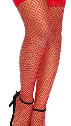 EVELIFE Fishnet Stockings for Women Lace Stocking Thigh Hold-Up Elastic Stocking One Size