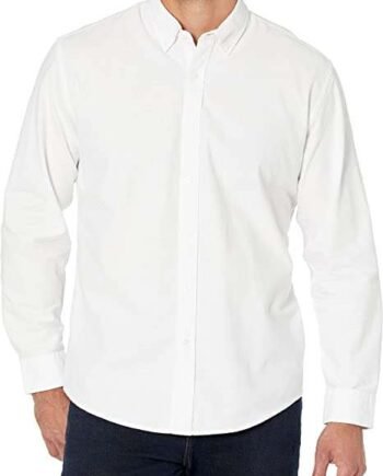 Essentials Men's Regular-Fit Long-Sleeve Oxford Shirt