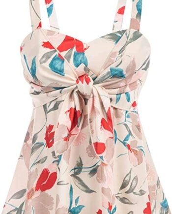 GRACE KARIN Women Summer Wide Shoulder Straps Tops 50s Floral Fancy Party Casual Elastic Camisole