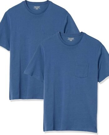 Men's Regular-Fit Short-Sleeve Crewneck Pocket T-Shirt, Pack of 2
