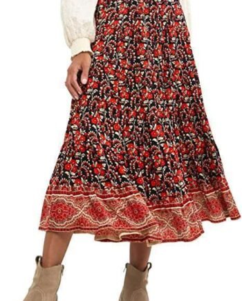 Joe Browns Women's Longline Boho Floral Border Print Skirt