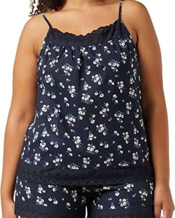 Iris & Lilly Women's Sleeveless Cotton Pyjama Set
