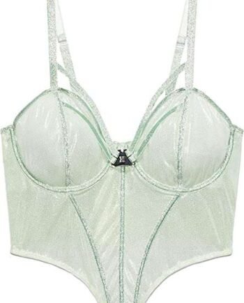 Savage x Fenty Womens Going Platinum Mesh Bustier