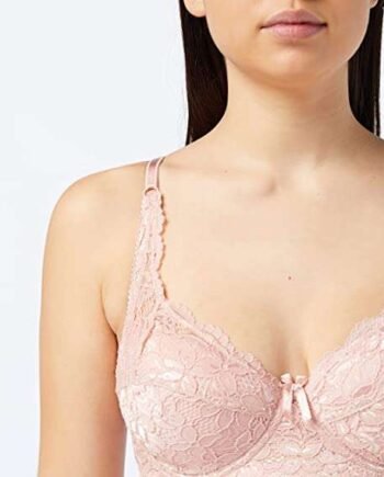 FM London Women's Padded Lace Push-up Bra