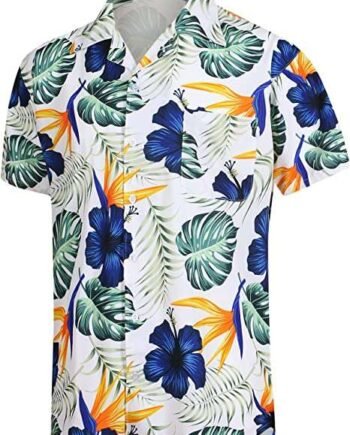 ELETOP Mens Hawaiian Shirts Quick Dry,Funky Hawaiian Print Shirt Short Sleeve,Hawaiian Shirts for Men,Beach Shirt