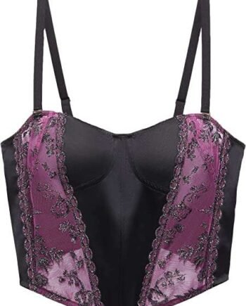 Savage x Fenty Womens Gilded Chains Embroidered Mesh Bustier