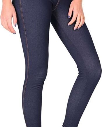 KRISP® Fleece Lined Leggings Denim Look Women Thermal Jeggings Autumn Winter High Rise Tights