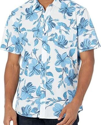 Essentials Men's Regular-Fit Short-Sleeve Print Shirt