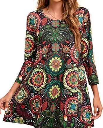 Enmain Womens Casual Tunic Tops Long Sleeve Ladies Longline Tunic Blouse Shirts Round Neck Plus Size Tunics Dress Floaty T Shirt for Women,S-3XL